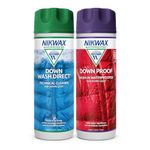 Nikwax Down Wash.Direct and Down Proof, for Cleaning and Waterproofing Down Clothing, Gear, Sleeping Bags, Twinpack, 2x 300ml