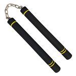 Fayscingo Foam Nunchucks Practical Portable Training Practice Nunchucks Martial Arts Nunchakus for Kids and Beginners (Black)