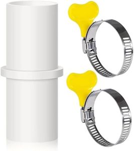 MyLifeUNIT Washing Machine Drain Hose Connector, Washer Drain Hose Extension Adapter with 2 Hose Clamps, Fit for 0.8 Inch Hose