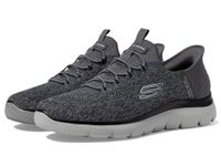 Skechers Mens Summits Key Pace Hands Free Slip in, Charcoal/Black, 10.5 Wide