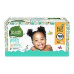 Seventh Generation Cleansing Baby Wipes suitable for cleaning hands and face Sensitive Protection made for baby’s sensitive skin 64 count 12 pack