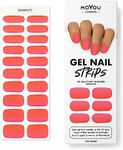 MOYOU LONDON Semi Cured Gel Nail Strips - 20 Pcs. Nail Wraps for Salon-Quality Manicure - Works with Any UV Nail Lamp - Easy to Apply, Trim, & Remove Gel Nail Stickers