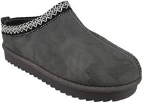 Ladies Slippers Boots Shoes in Out Door Slip On Warm Faux Fur Lined Womens Sizes Grey 5