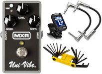 MXR M68 Uni-Vibe Chorus Vibrato Electric Guitar Effects Pedal with Tonebird Bundle Including Groovetech Guitar Multi Tool, 2 Patch Cables and True Tune Chromatic Tuner