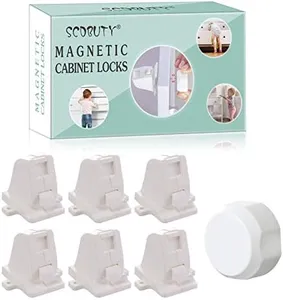 Eco-Baby Magnetic Cabinet Locks for Babies - Magnetic Baby Proofing Cabinet Locks, Child Locks for Cabinets Drawers Doors Kitchen - Easy Installation No Tools Required (16 Pack and 3 Keys)