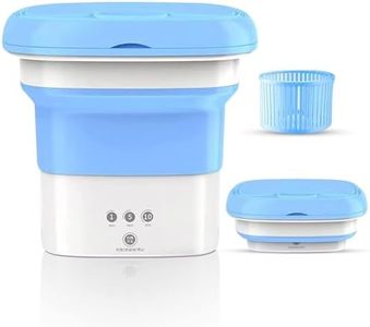WRIZTI Washing-Machine-Portable-Mini-Foldable-Washer-and-Spin-Dryer-Small-Foldable-Bucket-Washer-for-Camping-RV-Travel-Small-Spaces-Lightweight-and-Easy-to-Carry