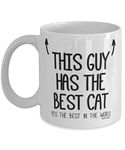 MIPOMALL Cat Dads Mug - Gifts for Cat Dad - This Guy has The Best Cat - Fathers Day - Coffee Mugs - wm7442