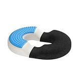 bonmedico Donut Cushion – Standard Memory Foam Seat Pressure Cushion - Donut Pillow for Coccyx, Tailbone, Pregnancy, Postnatal & Haemorrhoid Discomfort - Doughnut Ring Cushion - Black