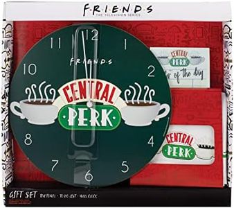 Paladone Central Perk - Set regalo con asciugamano in tessuto, orologio da parete e blocco note, multicolore, taglia unica