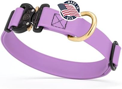 Viper BioThane Dog Collar with Cobra Metal Buckle – Tactical, Odor Resistant, Waterproof Collars for Large Dogs & Medium Dogs – Made in USA (L 15-25in W 1in, Amethyst Purple)