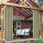 ChadMade Customize Outdoor Curtain, Fading Resistant Curtain for Patio Cabana Arbor, Custom Drape for Pergola Lanai Front Porch, 1 Panel, Heck Collection