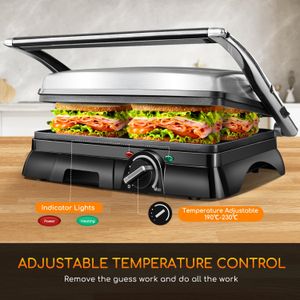 Aigostar 2000W Sandwich Toaster – Non-Stick, Compact Electric Grill