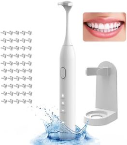 Voraiya Electric Flosser for Teeth, Gum Stimulator, Tongue Scraper Cleaner, Rechargable Flossers for Adults & Kids, Electric Flosser Starter kit (50PCS Floss Heads)