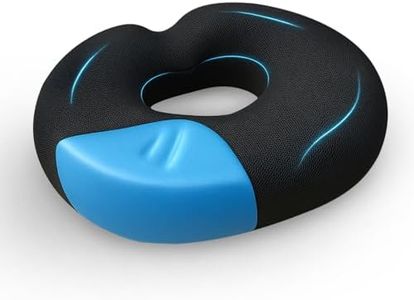 Sleepsia Donut Pillow for Tailbone Pain |1 Year Warranty| Coccyx Seat Cushion for Chair-Hemorrhoid & Piles Pillow-Car Seat Donut Cushion Hemorrhoids Fistula Prostate Post Relief(Black,Gel Memory Foam)