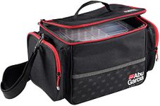 Abu Garcia Lure Fishing Shoulder Bag - With Tackle Boxes to store Crankbait, Soft Bait, Jerkbait, Swimbait, Spinner, Spoon - Pike, Perch, Zander Fishing, Black, Grey, Red