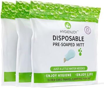 HYGIENJOY Body Wipes For Adults Bathing (25 counts each pack) | Bath Wipes for Adults No Rinse | Pre-soaped,Glove Shaped, Disposible Adult Wipes for Elderly,for the Injured,for the Disabled,etc.--Also