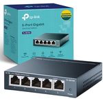 TP-Link TL-SG105 5-Port Gigabit Ethernet Switch, Desktop/Wall-Mount, Steel Case