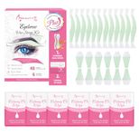 Beauty7 Upgrade Eyebrow Wax Strips Plus Volume Facial Wax Strips Eyebrow Shaper Hair Removal at Home Eyebrow Waxing Kit 48 Strips 6 Calming Oil Wipes for Sensitive All Skin Types Women