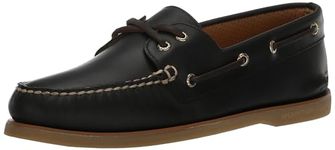 Sperry Men's Gold A/O 2-Eye Boat Shoe, Black, 8 M US