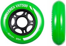 Rollerex VXT500 RipStik Wheels (Multiple Color Options Available) (2-Pack) - Use on Inline Skates, Roller Blades, RipStiks, RipStick Caster Boards, Luggage, Baggage or Wheelchairs (Turf Green) (80mm)