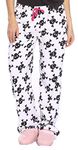 Just Love Womens Plush Pajama Pants, Skulls, Large