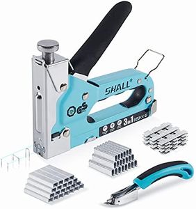 SHALL Staple Gun Heavy Duty, 3-in-1 Upholstery Staple Gun Kit with 3000 Staples, Staple Remover, Manual Brad Nailer with Specific Staples Outlet Position Indicator