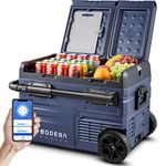 BODEGACOOLER 12 Volt Portable Refrigerator,37 Quart Car Fridge Freezer Dual Zone APP Control,35L RV Refrigerator,12/24V DC and 100-240V AC for Camping,Travel Home Use