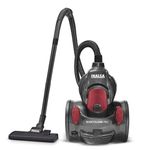 Inalsa Vacuum Cleaner for Home 1400W Bagless -Eco Cyclone Pro|HEPA Filter|18 kPa Powerful Suction & High Energy Efficiency|5m Power Cord with Auto Cord Re-Winder|2 L Dust Collector (Red/Grey)