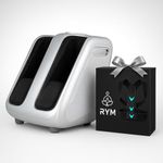 RYM Calf, Foot & Leg Massager Machine for Home – Pain Relief Massage for Legs – Heat + 4 Vibration Motors – Rolling, Kneading, Air pressure massage & Shiatsu – Improve Blood Circulation, Silver, 80W(With Free Smart Posture Corrector)