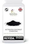 Nuvida Activated Charcoal Capsules 120 Charcoal Capsules - Supports Relief of Trapped Wind - Flatulence - Indigestion - Sustainable Charcoal Supplement - Vegan and Vegetarian Friendly