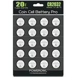 CR2032 Batteries 3V Lithium 20 Pack, POWEROWL High Capacity 2032 DL2032 ECR2032 CR 2032 Lithium Button Cell Battery