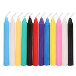 Magic Spell Candles, Mixed Colours Protection Candle Ideal for Candle Magic Rituals & Ceremonies, Novelty Halloween Decorations for Meditation, Pack of 12 (Mixed Colour)