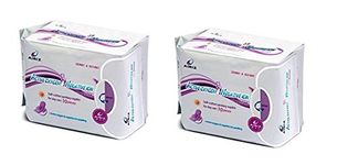 AIRIZ Active Oxygen & Negative Ion Relax Soft Cotton Sanitary Napkin for Day Use - (20 Pads in Pack of 2)