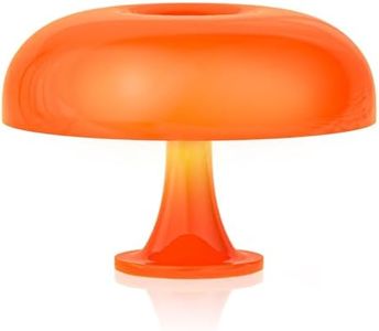 Orange Mushroom Lamp, Vintage Table Lamp, Mid Century Modern Retro Mushroom Table Lamp, Touch Lamps Bedside Charging Model，Dimmable Retro Lamp for Living Room Home Decor (Touch Adjustable Version)