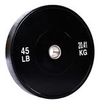 PRISP Olympic Bumper Weight Plate - Rubber Plate for 2 Inch Olympic Barbell with Steel Insert; Pairs, Sets and Single Plates Available