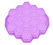 Honeycomb Cake Molds for Kids, HapWay 19 Cavity Silicone Honey Comb Bees Soap Mold Cake Baking Moulds Pull-Apart Dessert Cake Pan Mold