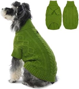 Hjumarayan Dog Jumper - Warm Dog Jumper Simple & Elegant Dog Jumper Small Dogs with Legs, Beautiful Dog Jumper with Harness Hole, Dog Sweaters for Chihuahua (Green L)