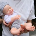 SERENDOLL 18.5 inch Realistic Full Silicone Baby Doll Can Drink Water, Lifelike Reborn Baby Dolls, Toy, and Collectible Bald Girl (Drinkable Girl)