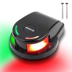 RVZONE Boat Navigation Lights, Navigation Lights for Boats Led IP67 Waterproof Led Boat Lights for Bow, Ideal for Pontoon, Yacht, Power Boat and Small Boat (Black)