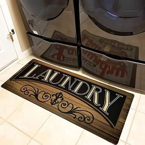 UKELER Non Slip Laundry Room Rug and Mats Durable and Waterproof Laundry Room Runner Rug Floor Mat, 48''×20''
