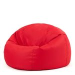 Bean Bag Bazaar Kingston Outdoor Bean Bag, Red, Garden Chair, Water Resistant Fabric, Large Gaming Beanbag with Filling Included, Comfy Chair, Garden Seat, Outdoor Seating