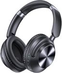 TAGRY Hybrid Active Noise Cancelling Headphones 100H Playtime Wireless Over Ear Bluetooth Headphone with Fast Charging Hi-Res Audio Comfort Earcups Headsets for Travel Home Office Phone PC (Black)