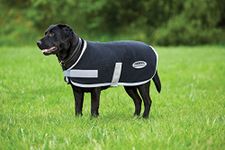 WeatherBeeta ComFiTec Therapy-Tec Fleece Dog Coat, Black/Silver/Red, 50cm