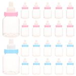 FOMIYES 24pcs Baby Bottles Mini Plastic Milk Bottle Adorable Baby Party Favor for Baby Shower Parties Games Decoration