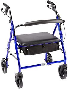 Days Rollator, Heavy Duty, Mobility Aid for Elderly or Disabled, Sturdy and Strong Walker, Blue