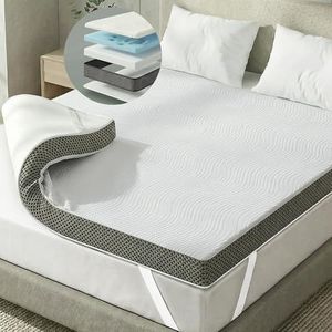 Degrees of Comfort Memory Foam Mattress Topper Double Size, 8cm Thick Hypoallergenic Toppers with Airflow Mesh and Soft, Washable, Anti-Slip Cover for Back Pain and Silentnight Sleep, 135x190cm