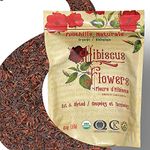 Foothills Naturals Hibiscus Tea Organic Flowers - 1 lb/454g Cut, 200+ Servings