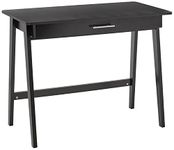 TMS Home Office Writing Desk, Modern Laptop Table with Drawer for Study, Wokstation, Bedroom and Gaming, 40" L, Wood, Black