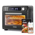 COSORI Air Fryer Toaster Oven 26.4QT, 12-in-1 Convection Ovens Countertop Combo, 6-Slice Toast, 12-inch Pizza, Basket, Tray, Recipes &3 Accessories, Wifi, CS100-AO