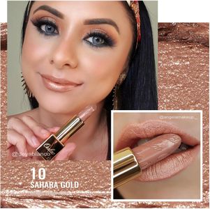OULAC Sahara Gold Glitter Lipstick – Shimmering Metallic Finish
